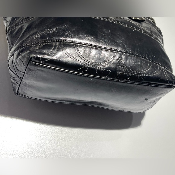 Coach Vintage Black Leather Tote Bag